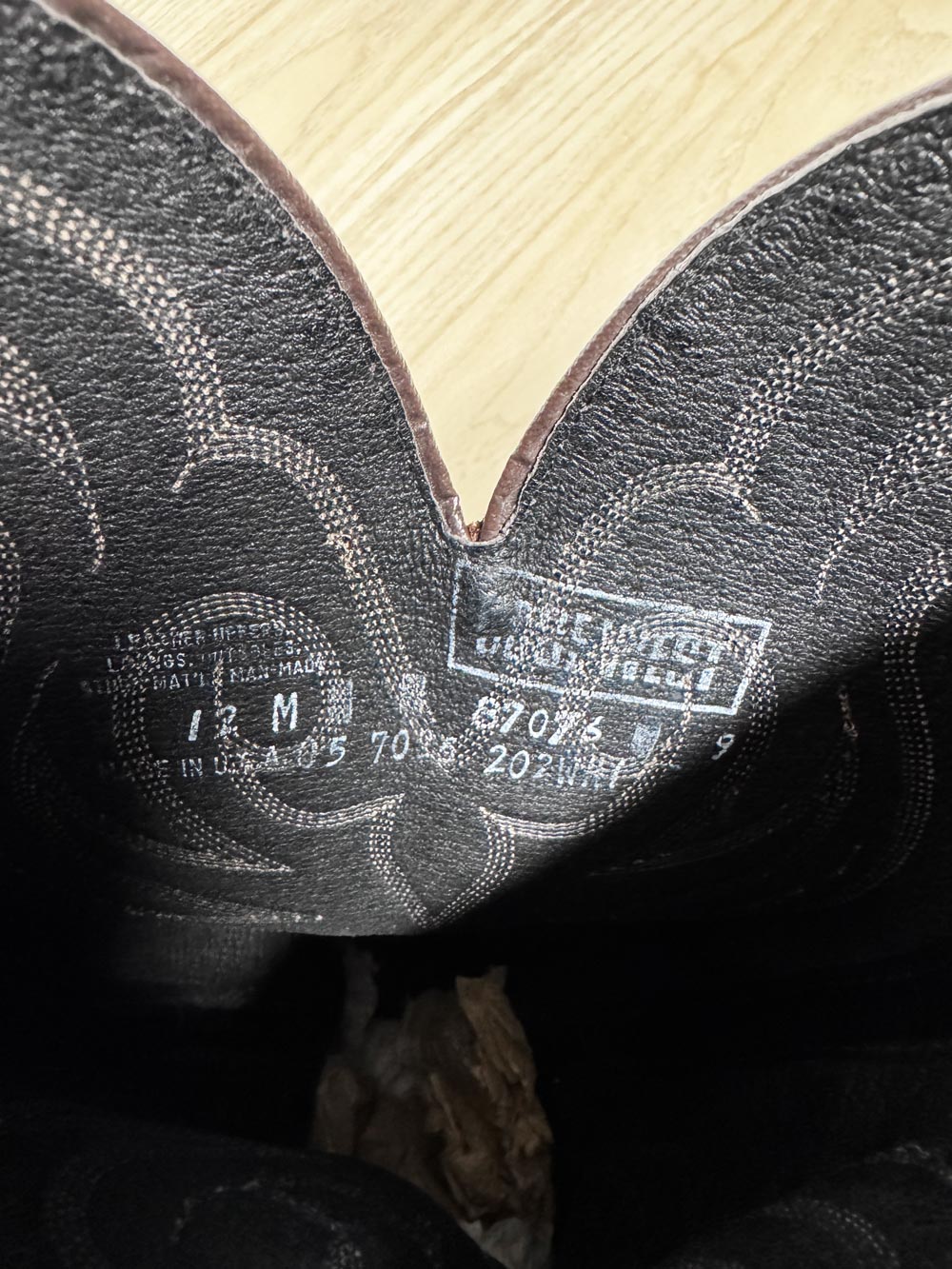 vintage code west leather western cowboy boots | made in USA