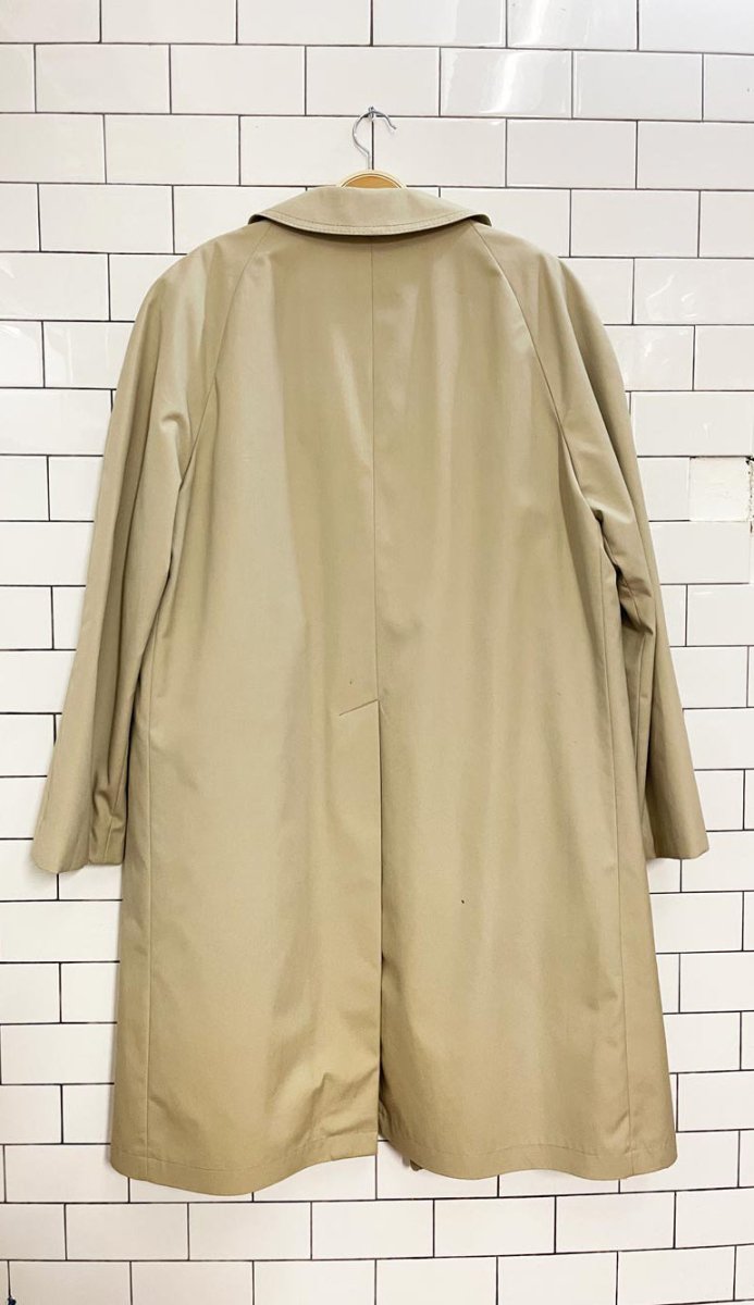 vintage mcgregor houndstooth lined trench coat - good market thrift store