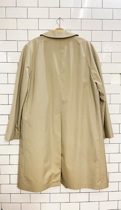 vintage mcgregor houndstooth lined trench coat - good market thrift store