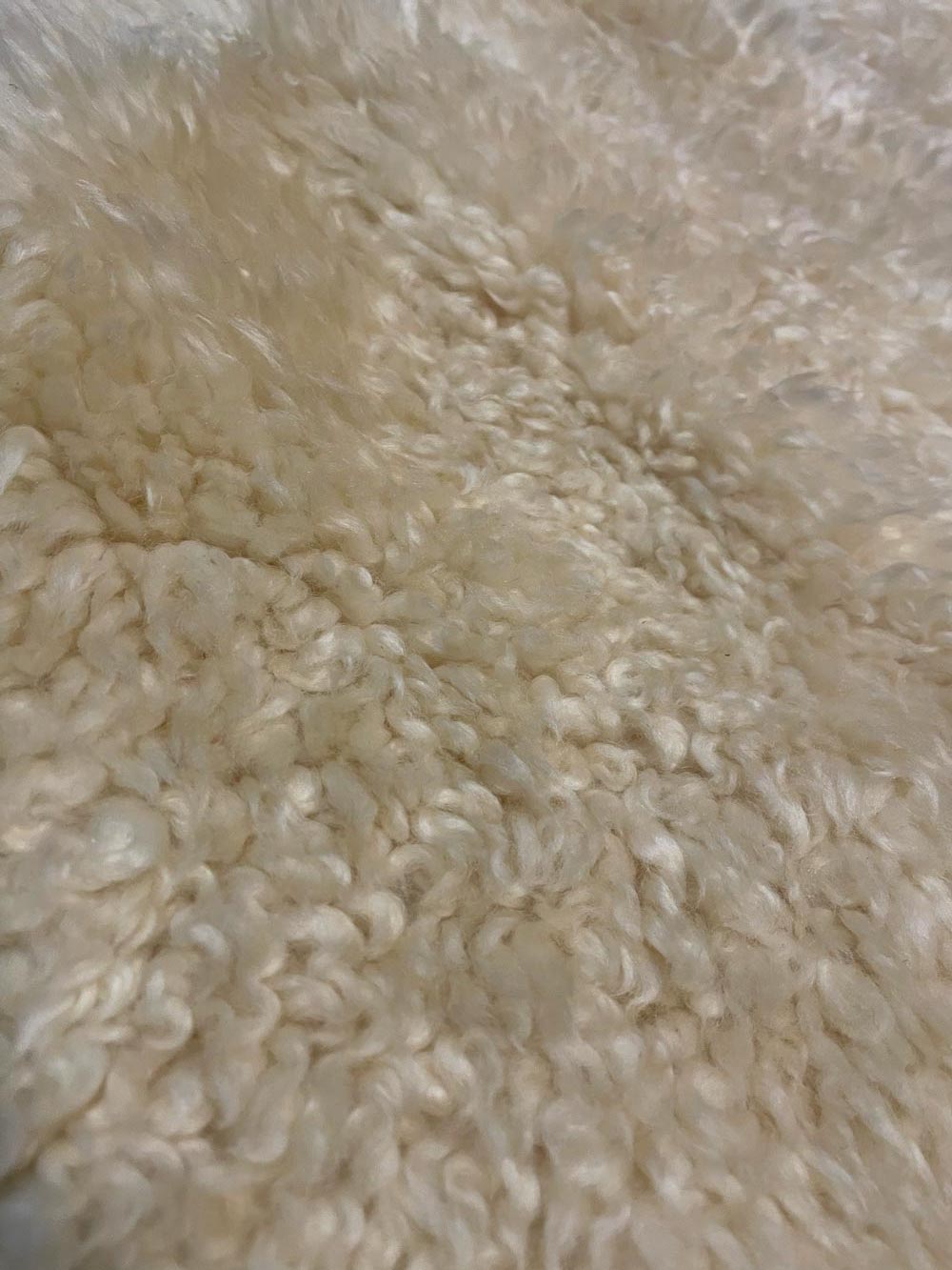 vintage small sheepskin rug / chair cover