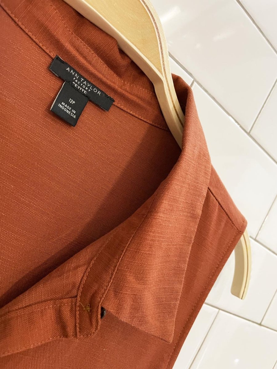 ann taylor cotton - blend wide leg jumpsuit - good market thrift store