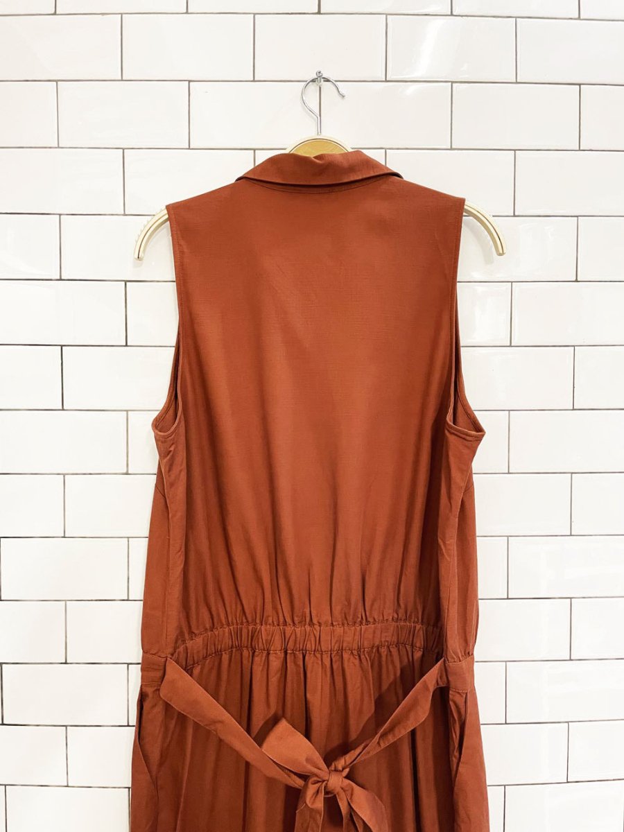 ann taylor cotton - blend wide leg jumpsuit - good market thrift store