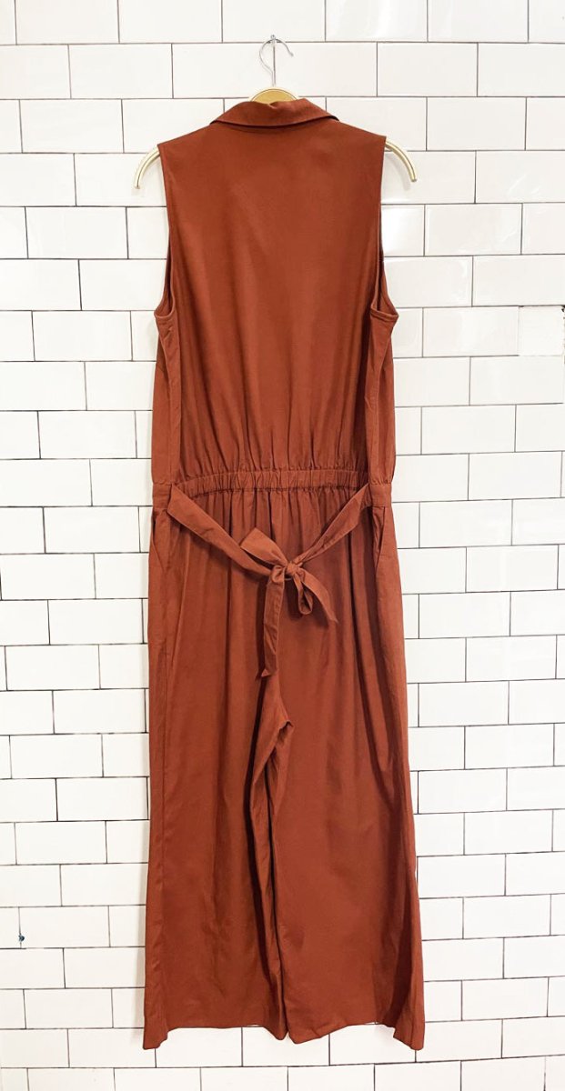 ann taylor cotton - blend wide leg jumpsuit - good market thrift store