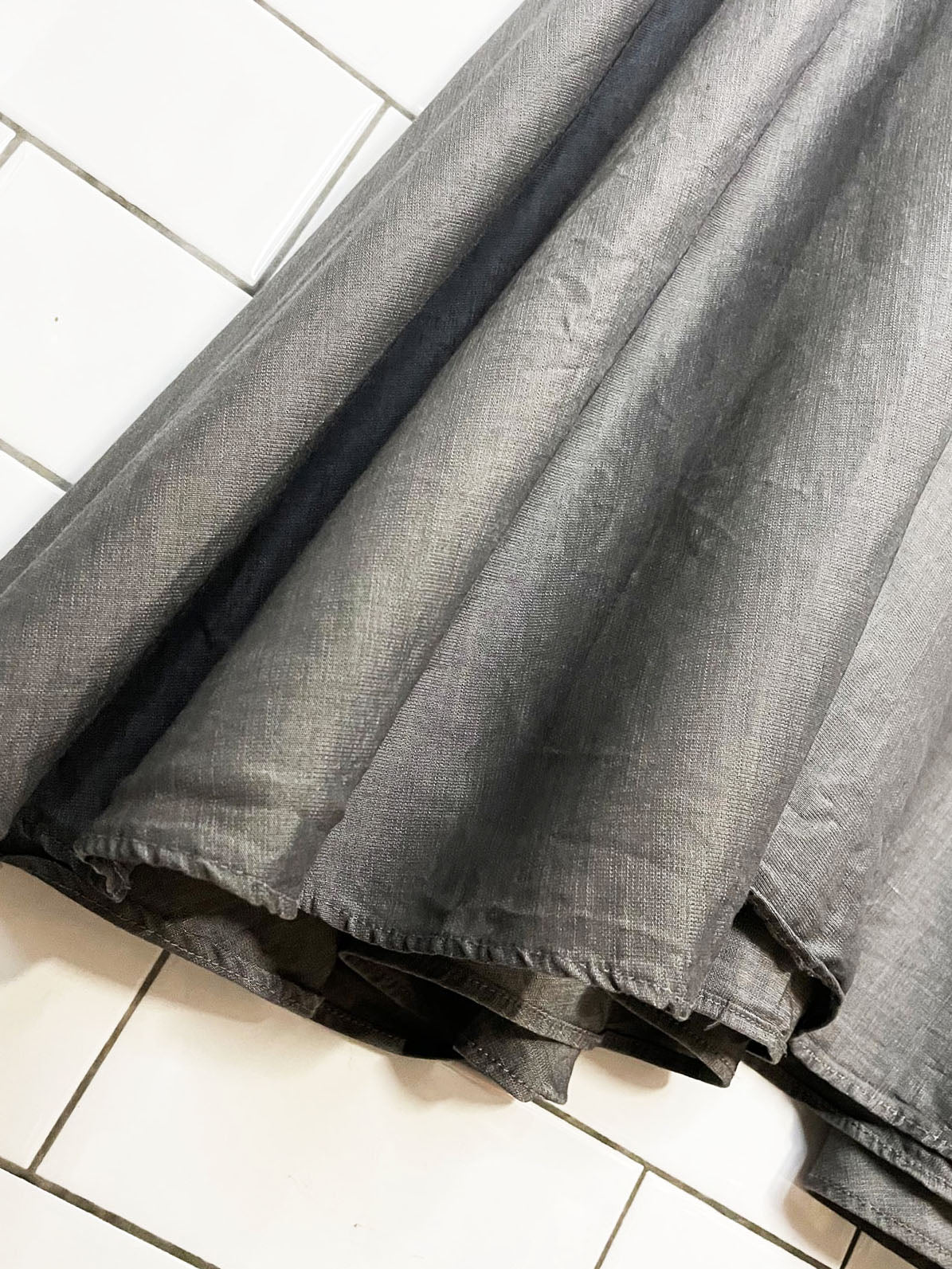 vintage 90s anne klein wool-blend a-line full maxi skirt | made in USA