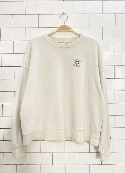 h&m love your earth oversized soft graphic crew - good market thrift store