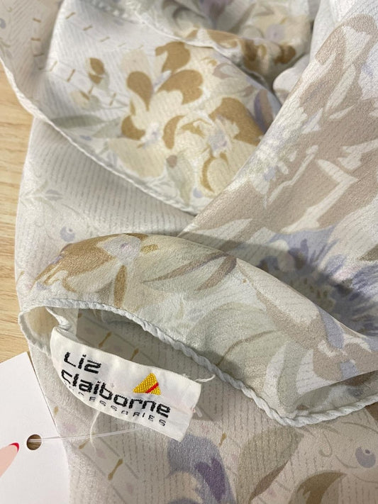 vintage liz claiborne 100% silk scarf - good market thrift store