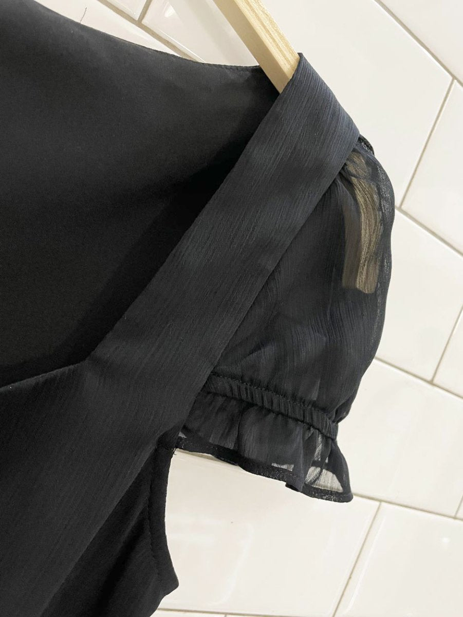 oak + fort chiffon peplum hem top - good market thrift store