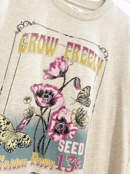 maurices grow freely graphic floral tee - good market thrift store