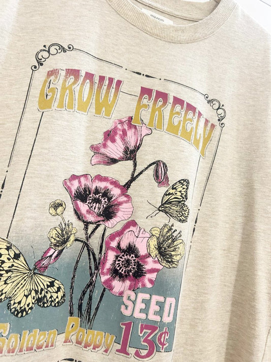 maurices grow freely graphic floral tee - good market thrift store