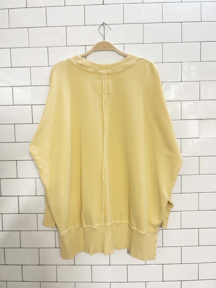 aerie total optimist distressed oversized graphic crew - good market thrift store