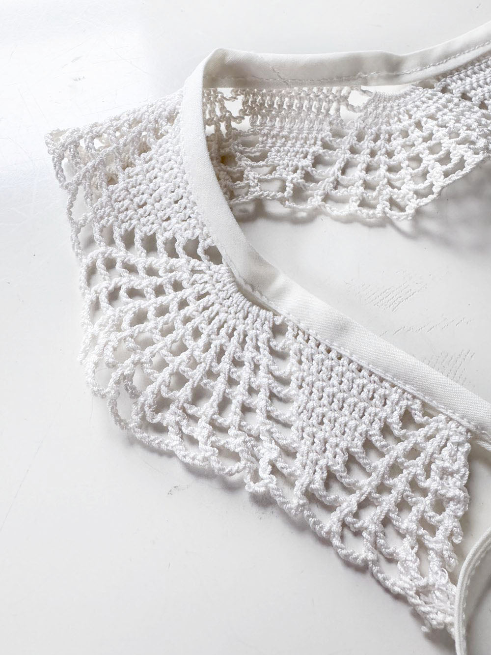 vintage handmade crochet knit collar | rework