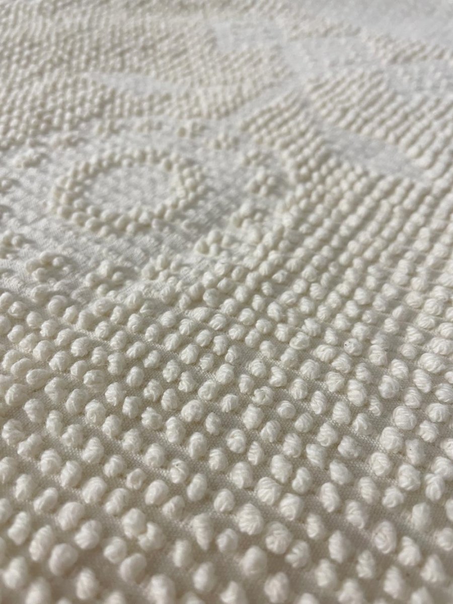 vintage 60s continental by normandie tufted bedspread - good market thrift store