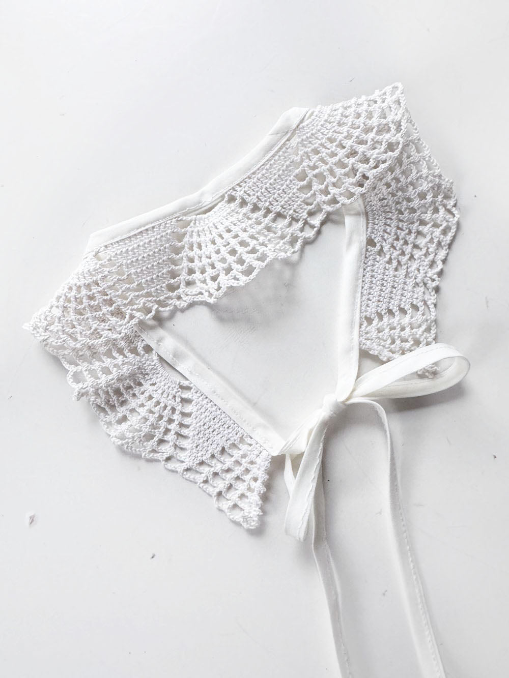 vintage handmade crochet knit collar | rework