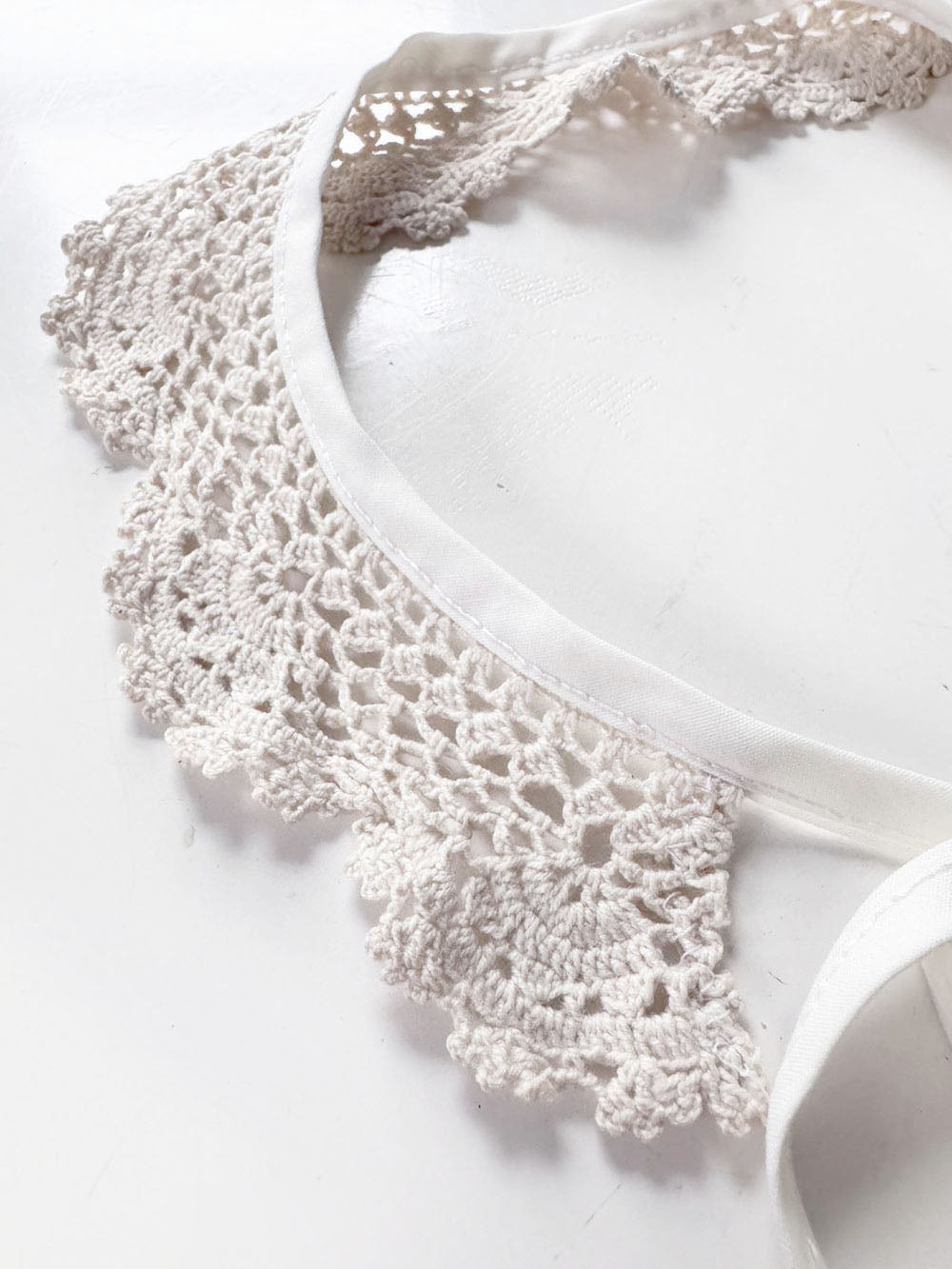 vintage handmade crochet knit collar | rework