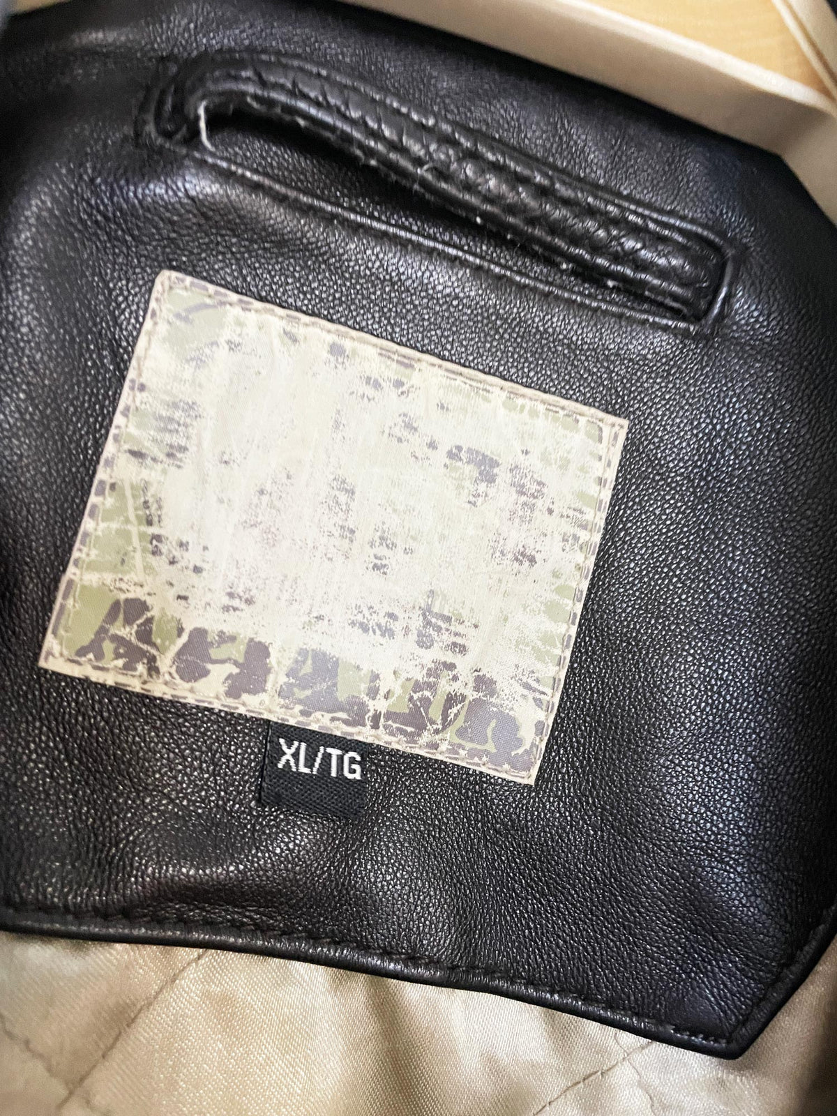 choko authentics x ford butter leather aviator zip bomber jacket | lambskin