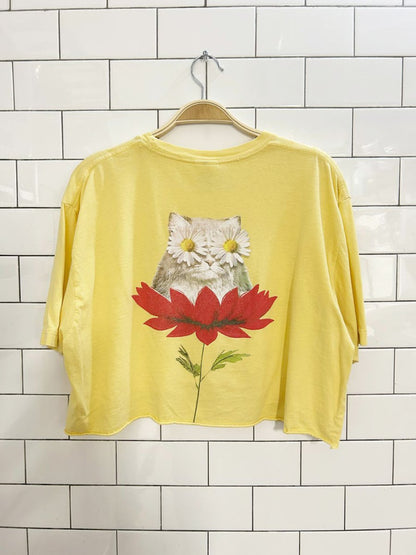 rip n dip must be nice cropped floral graphic tee - good market thrift store