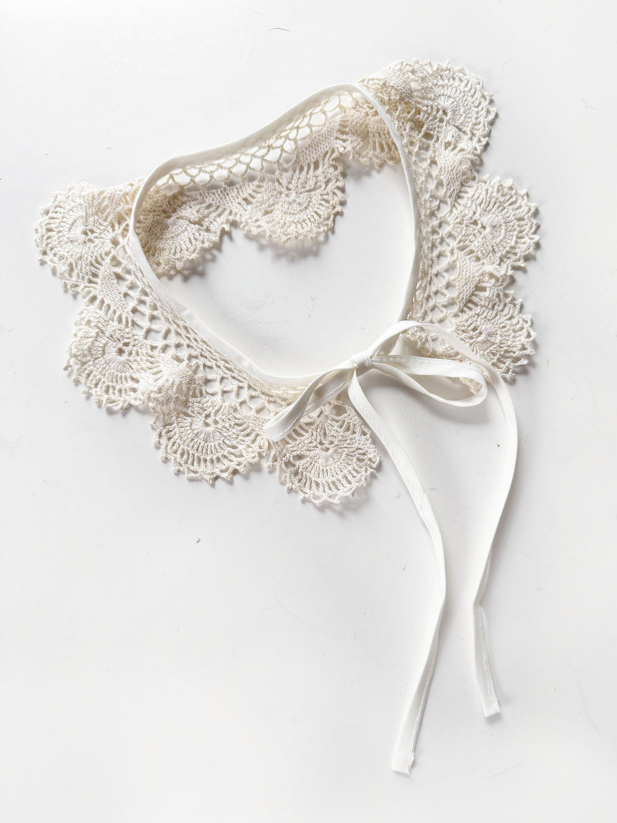 vintage handmade crochet knit collar | rework