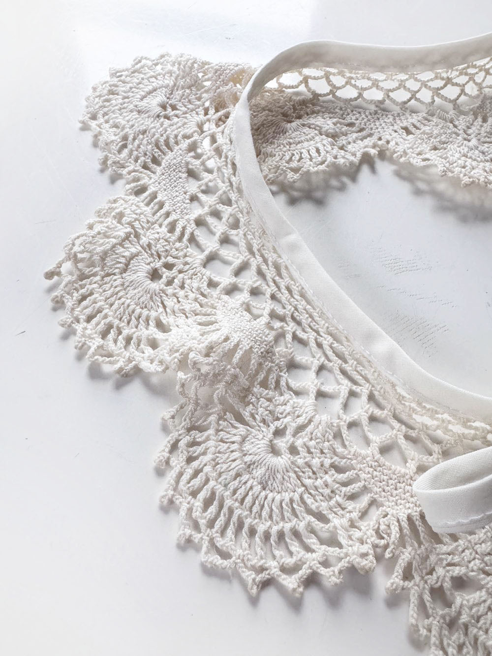 vintage handmade crochet knit collar | rework