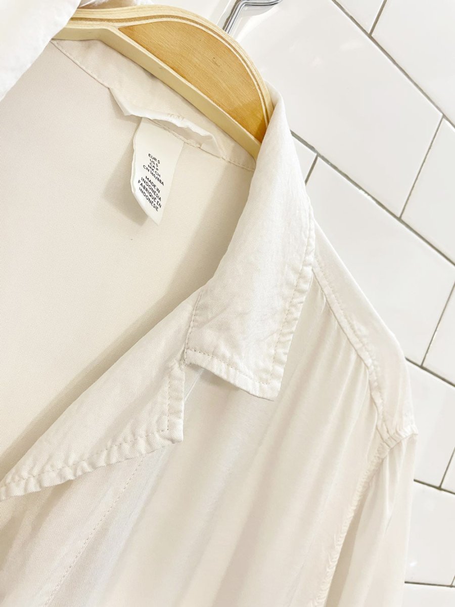 h&m boxy satin pocket shirt - good market thrift store