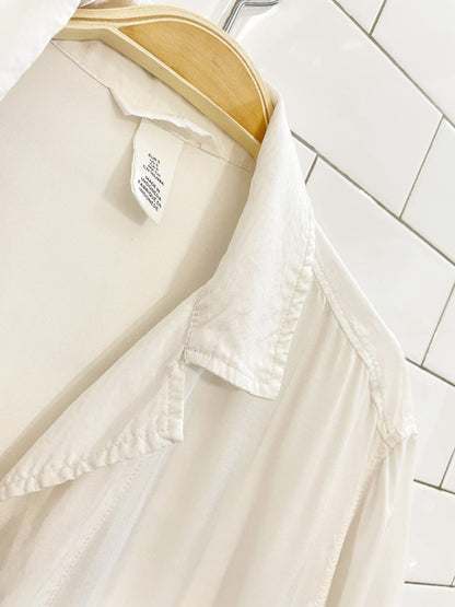 h&m boxy satin pocket shirt - good market thrift store