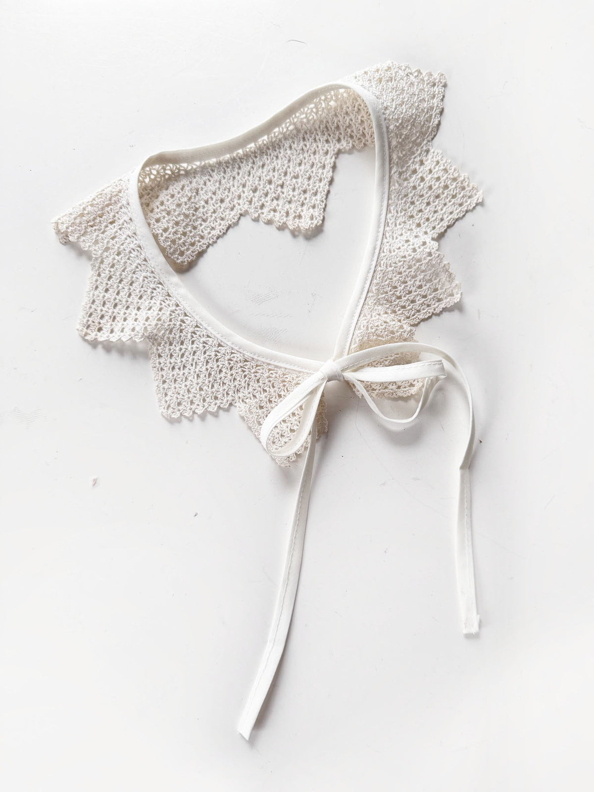 vintage handmade crochet knit collar | rework