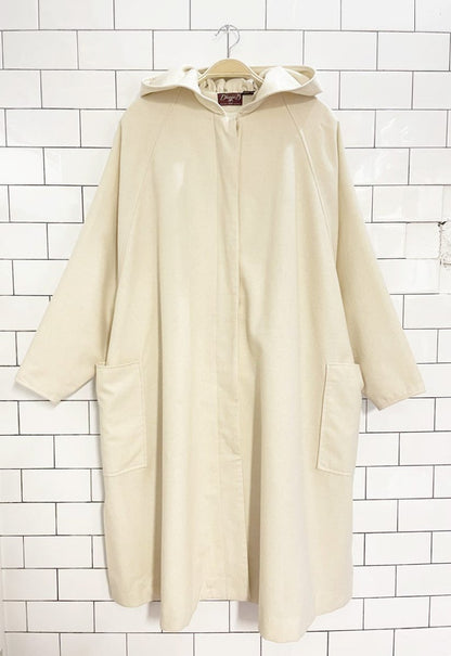 vintage dianne b wool - blend oversized hooded cape coat - good market thrift store