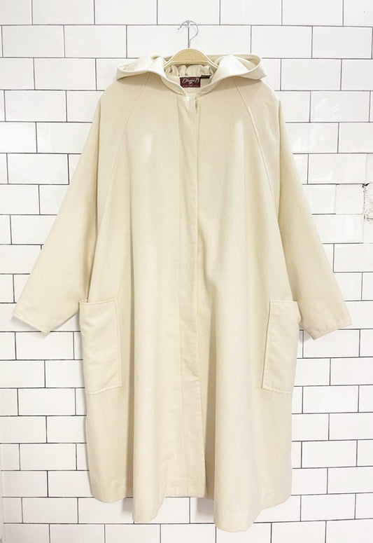 vintage dianne b wool - blend oversized hooded cape coat - good market thrift store