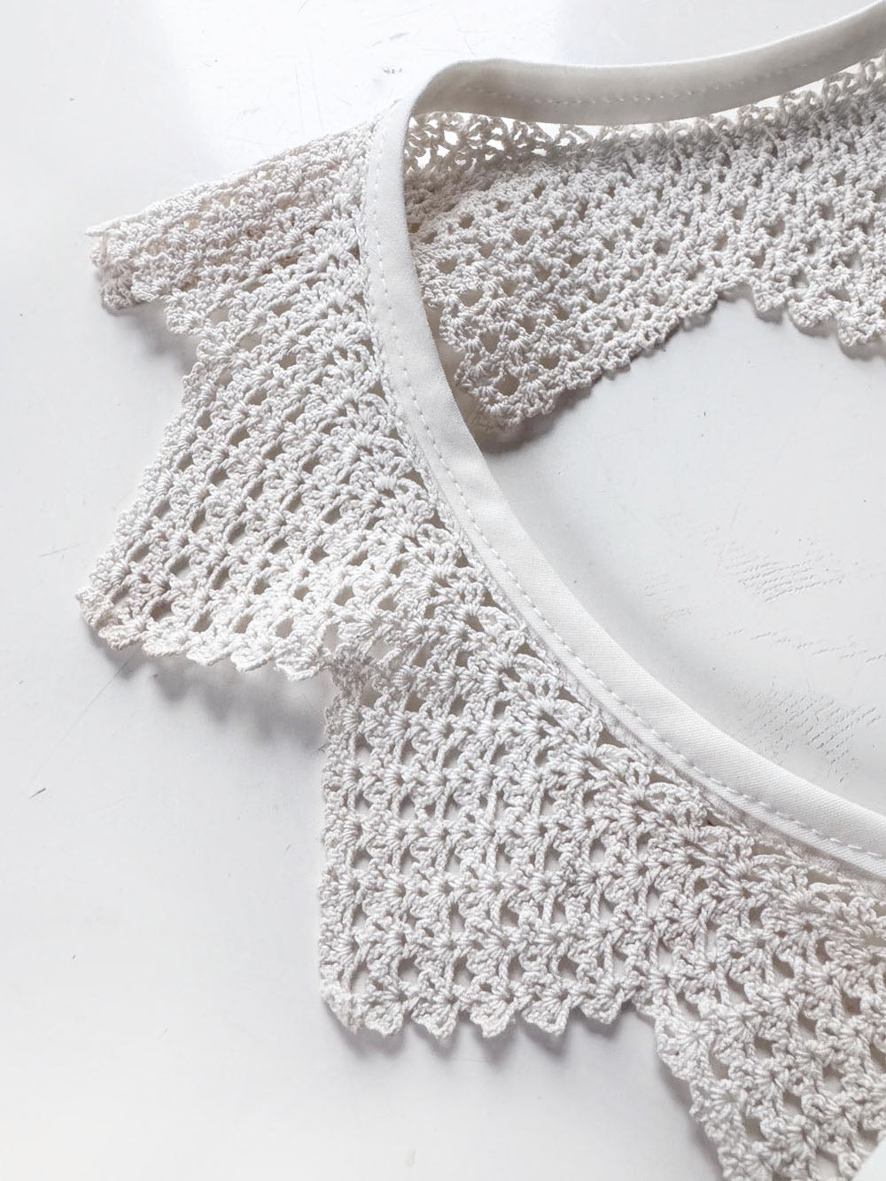 vintage handmade crochet knit collar | rework