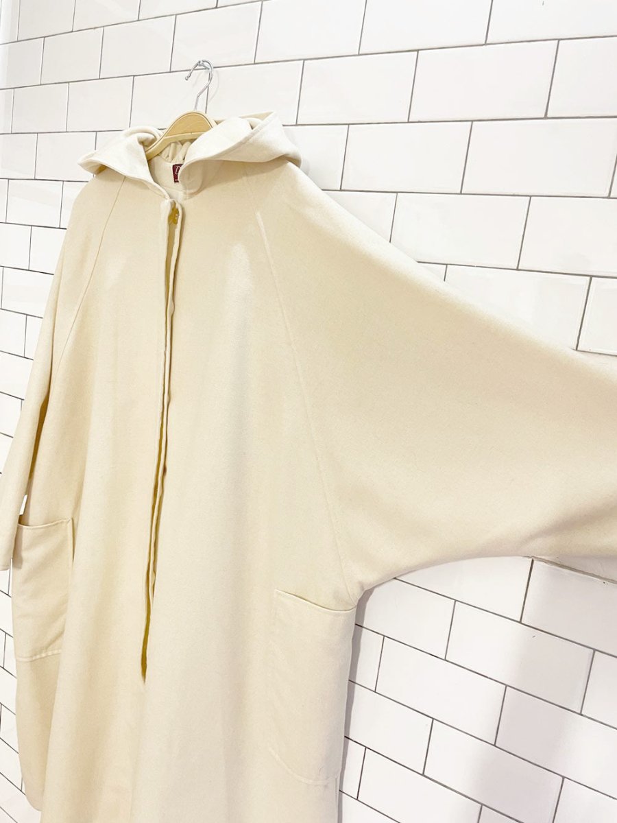 vintage dianne b wool - blend oversized hooded cape coat - good market thrift store