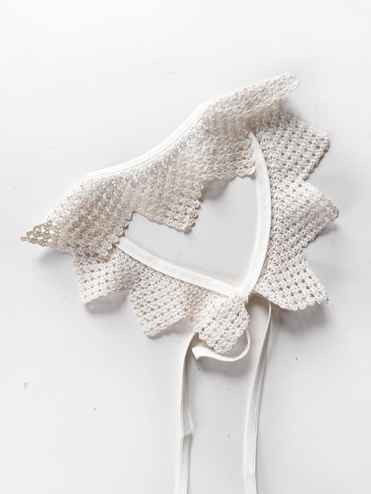 vintage handmade crochet knit collar | rework