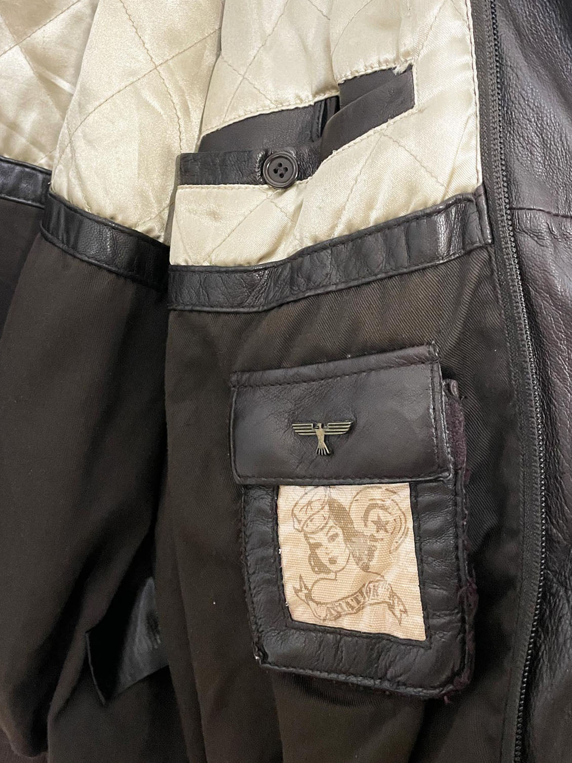 choko authentics x ford butter leather aviator zip bomber jacket | lambskin