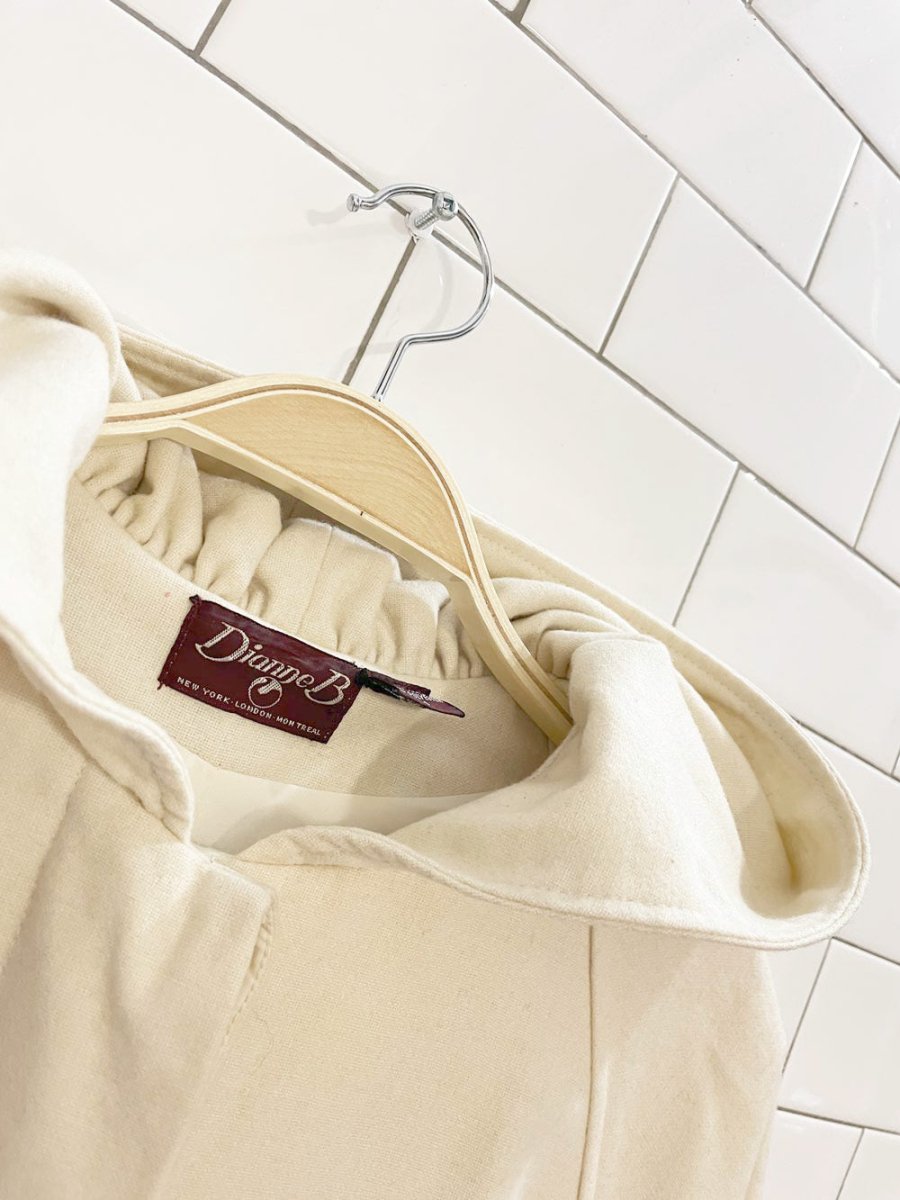 vintage dianne b wool - blend oversized hooded cape coat - good market thrift store