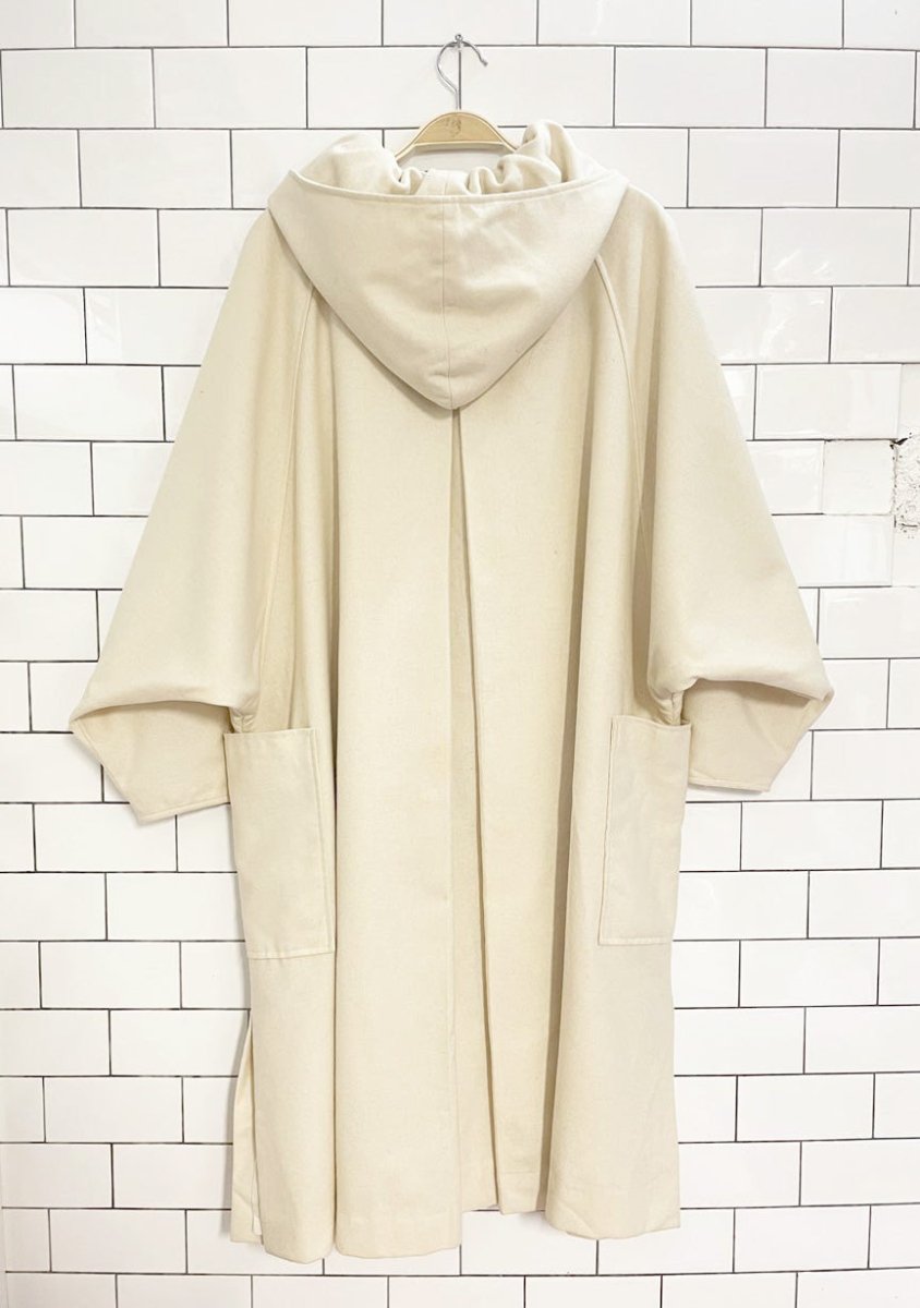 vintage dianne b wool - blend oversized hooded cape coat - good market thrift store