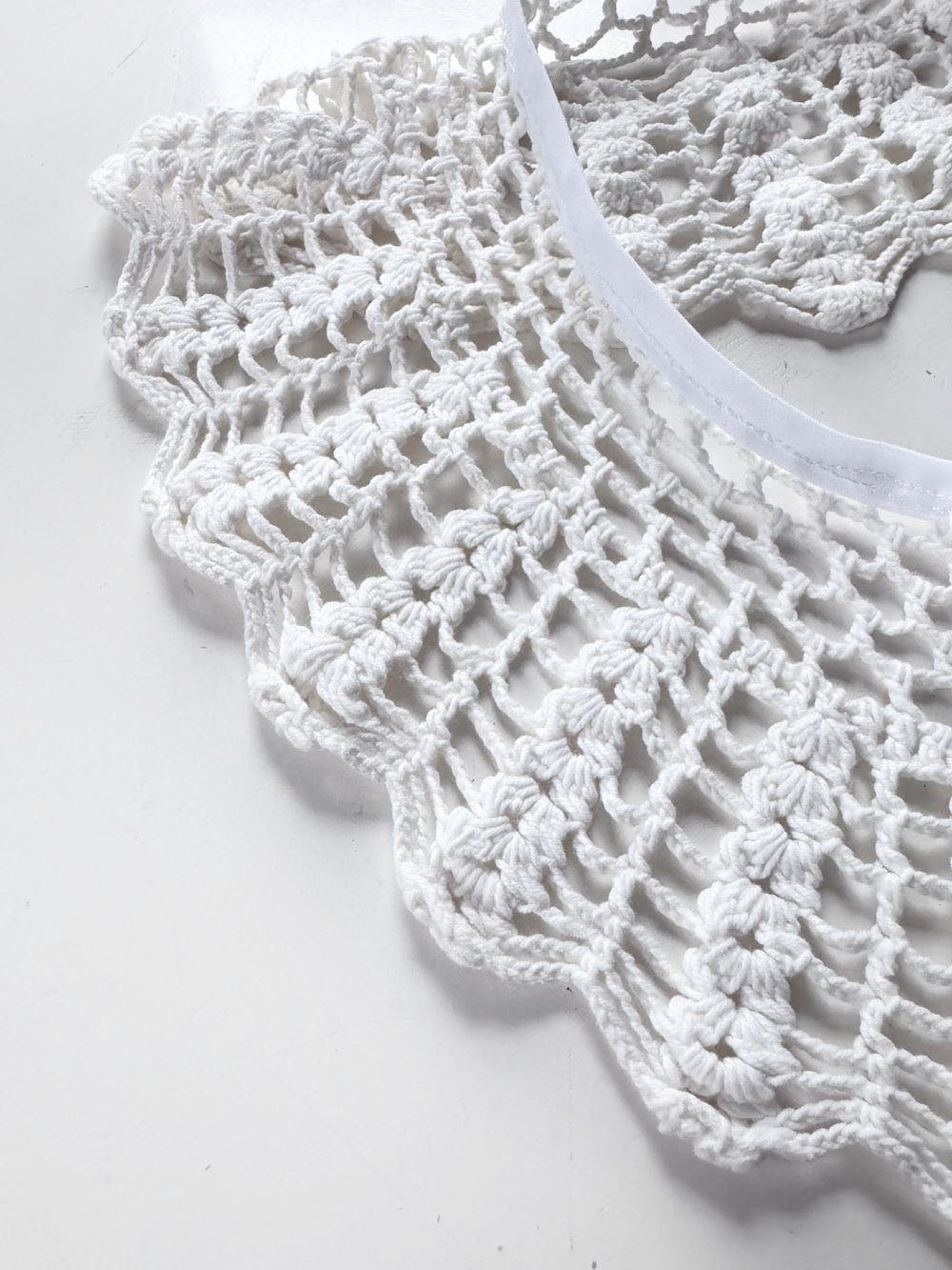 vintage handmade crochet knit collar | rework