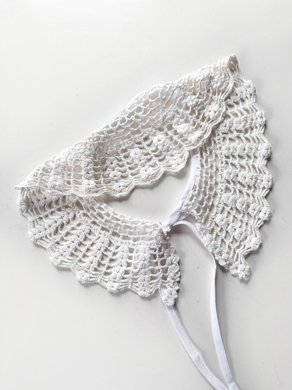 vintage handmade crochet knit collar | rework