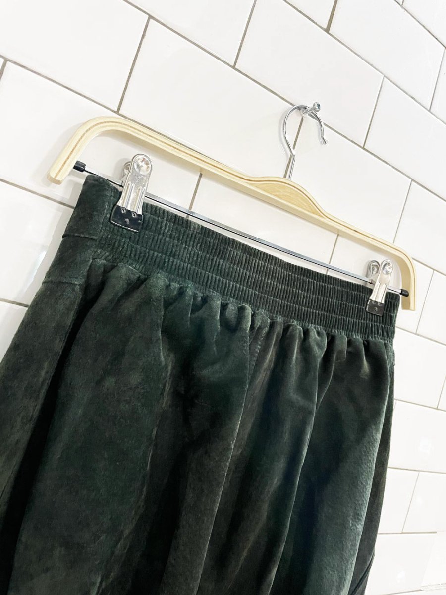 vintage 80s heritage suede pleated balloon leg leather pant - good market thrift store