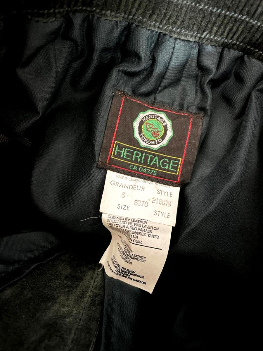 vintage 80s heritage suede pleated balloon leg leather pant - good market thrift store