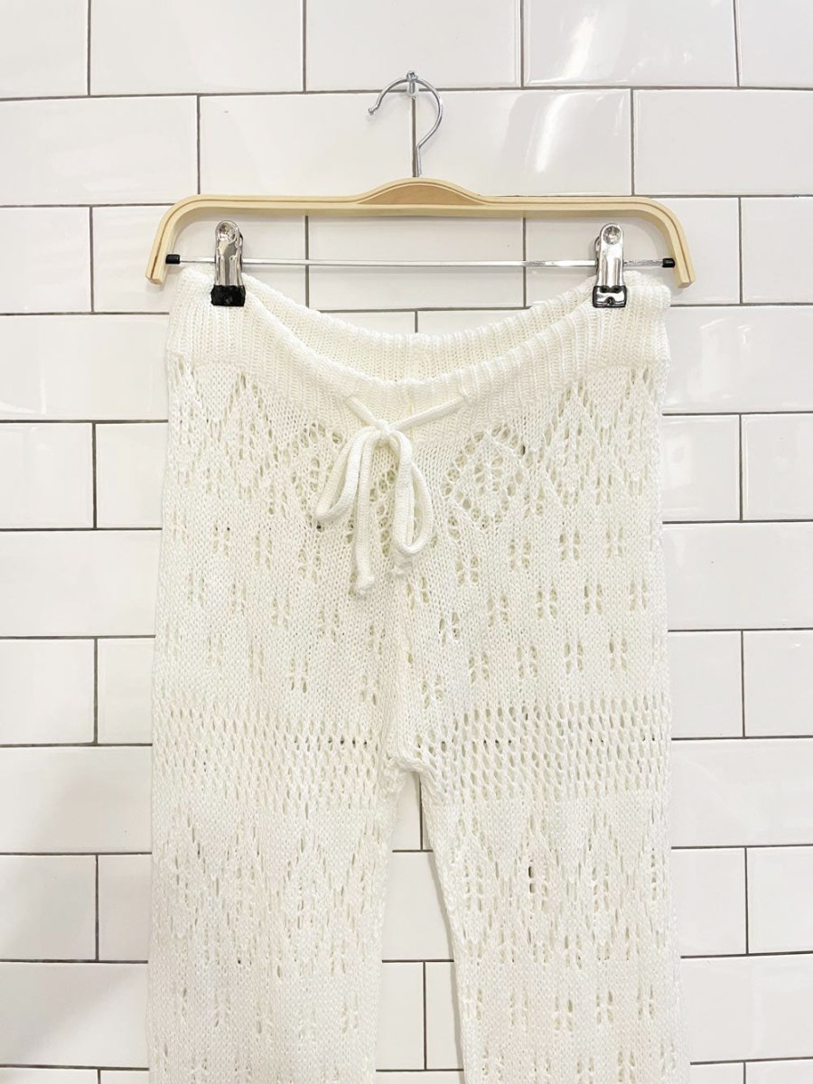 boho crochet flare leg beach pant - good market thrift store