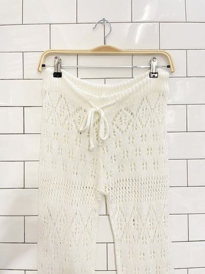boho crochet flare leg beach pant - good market thrift store