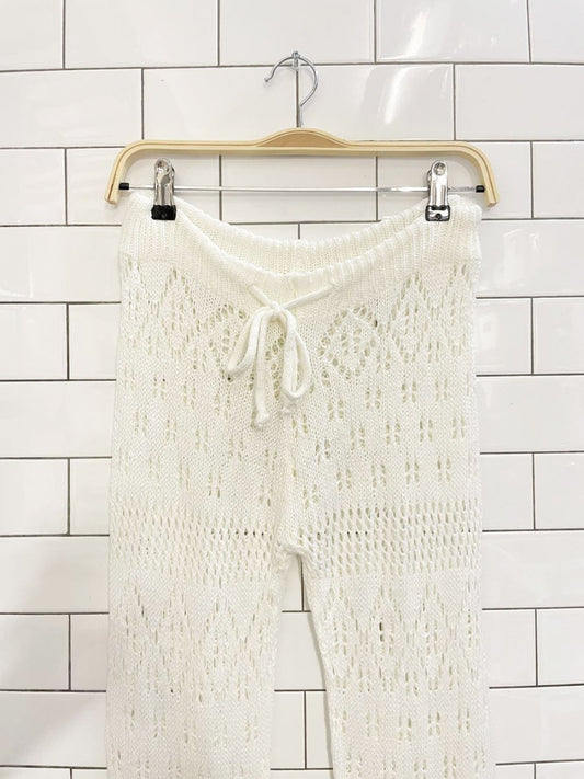boho crochet flare leg beach pant - good market thrift store