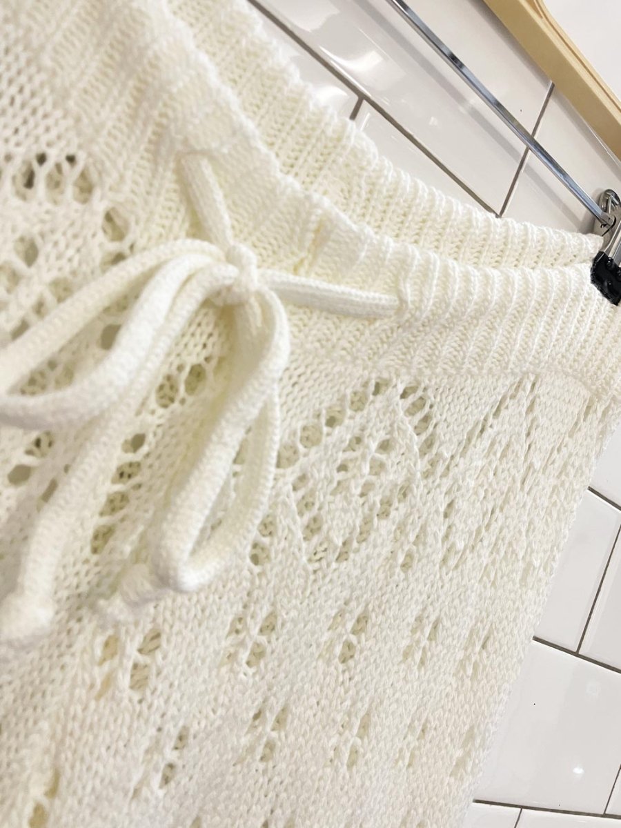 boho crochet flare leg beach pant - good market thrift store