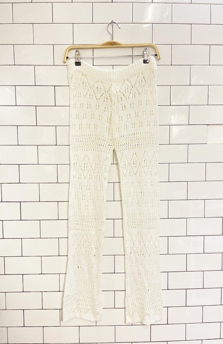 boho crochet flare leg beach pant - good market thrift store