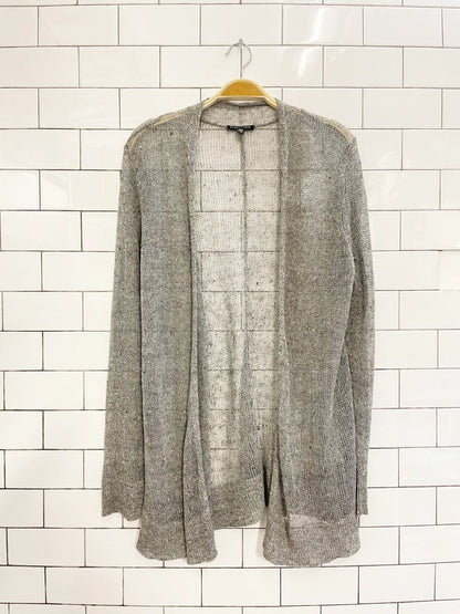 eileen fisher linen - blend loose knit open cardigan - good market thrift store