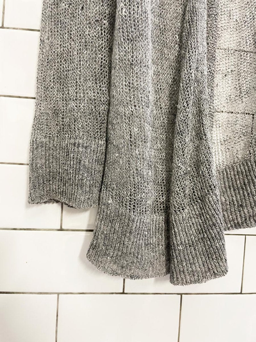 eileen fisher linen - blend loose knit open cardigan - good market thrift store