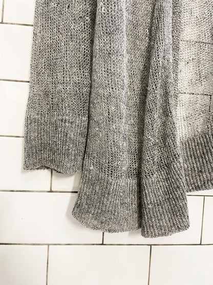 eileen fisher linen - blend loose knit open cardigan - good market thrift store