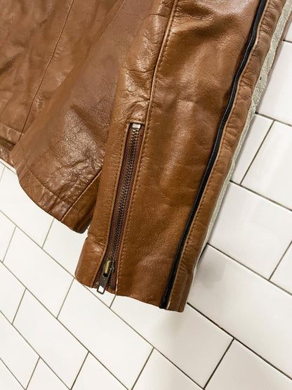 vintage 00s chico leather racing jacket - good market thrift store