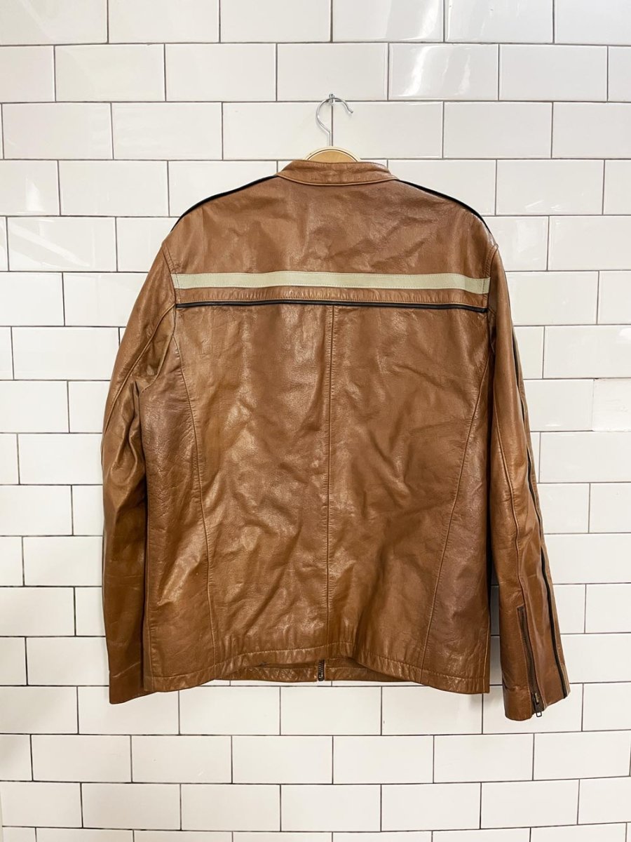 vintage 00s chico leather racing jacket - good market thrift store
