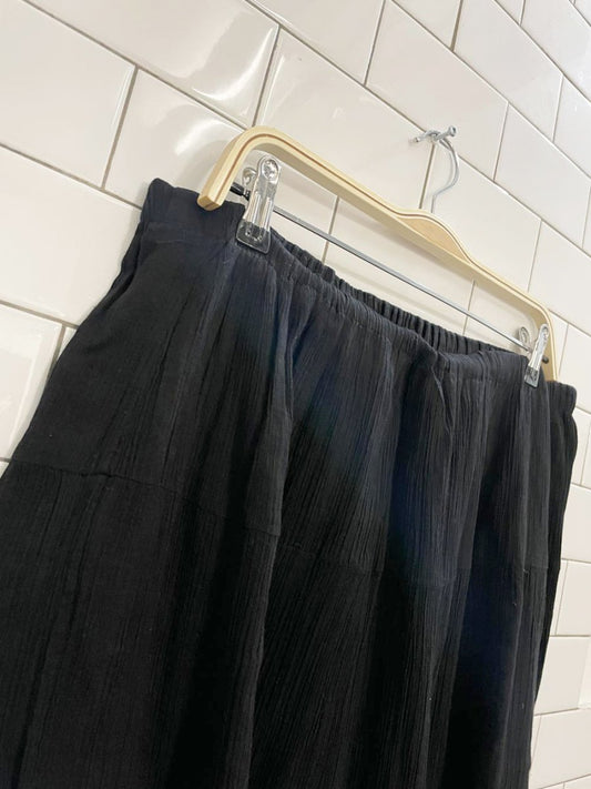 vintage 00s sears gauze cotton flowy midi skirt - good market thrift store