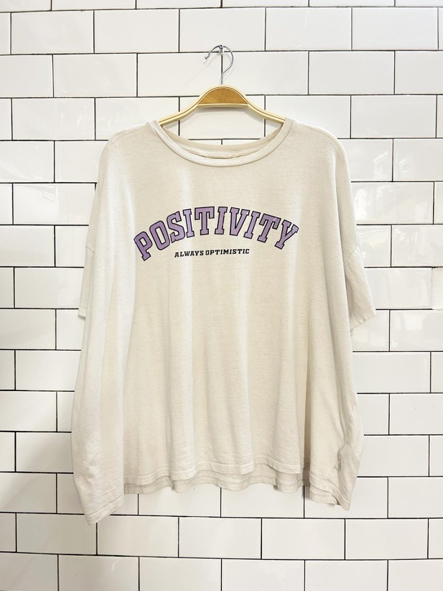 bluenotes oversized positivity graphic tee - good market thrift store