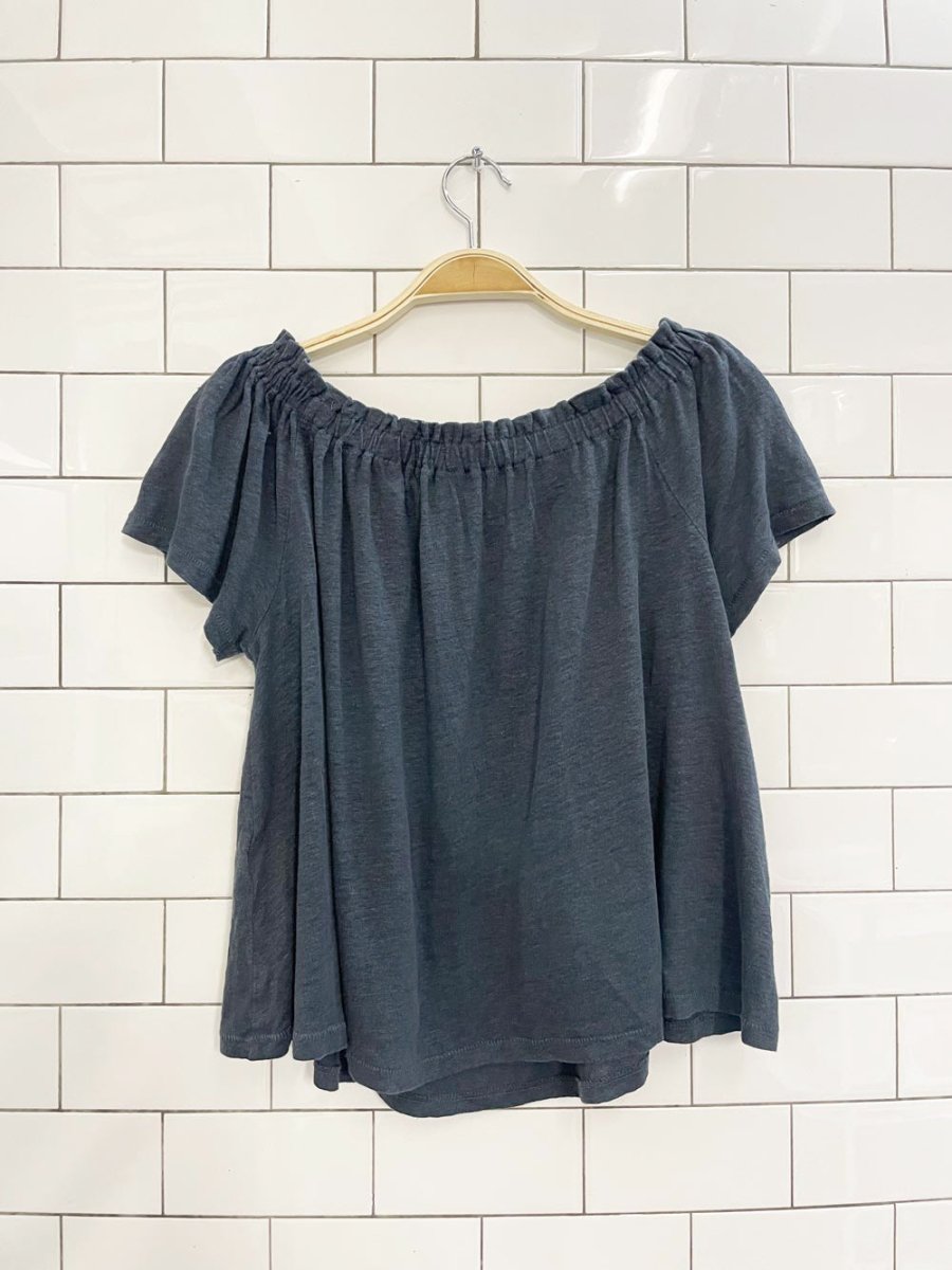 wilfred 100% linen sarte off shoulder top - good market thrift store